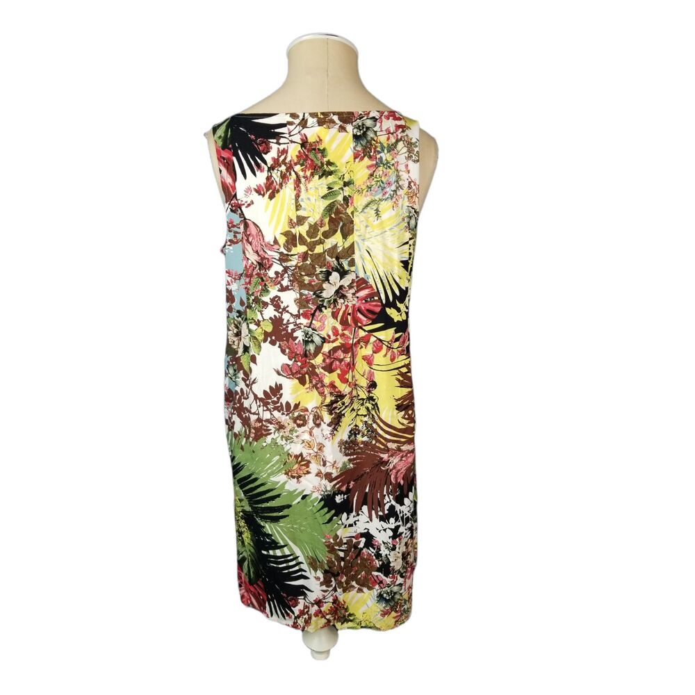 J. Jill Sheath Multicolored Tropical Print Cottagecore Garden Party Sleeveless S